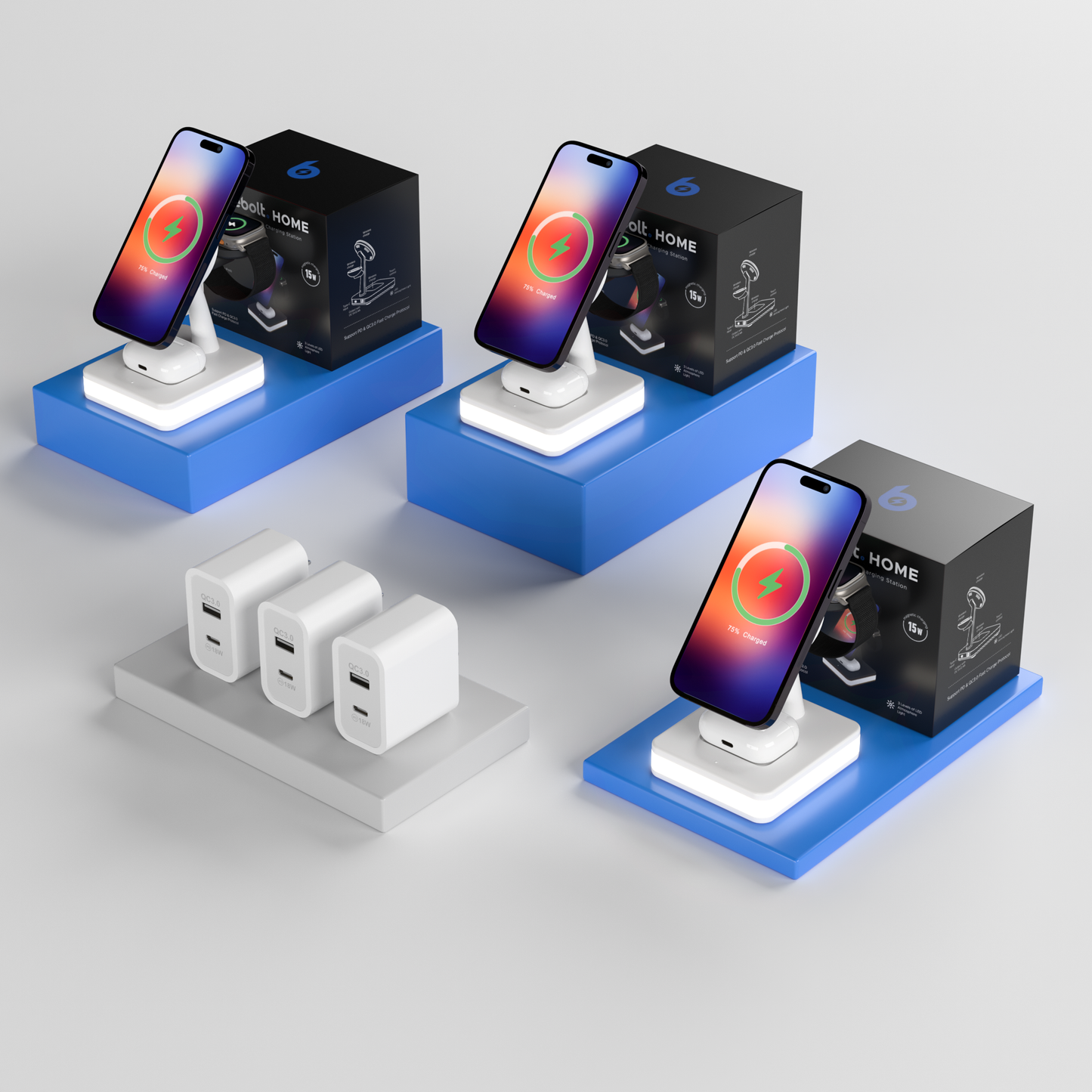 Ultra 4 in 1 MagSafe Kabellose Ladestation Dreierbundle