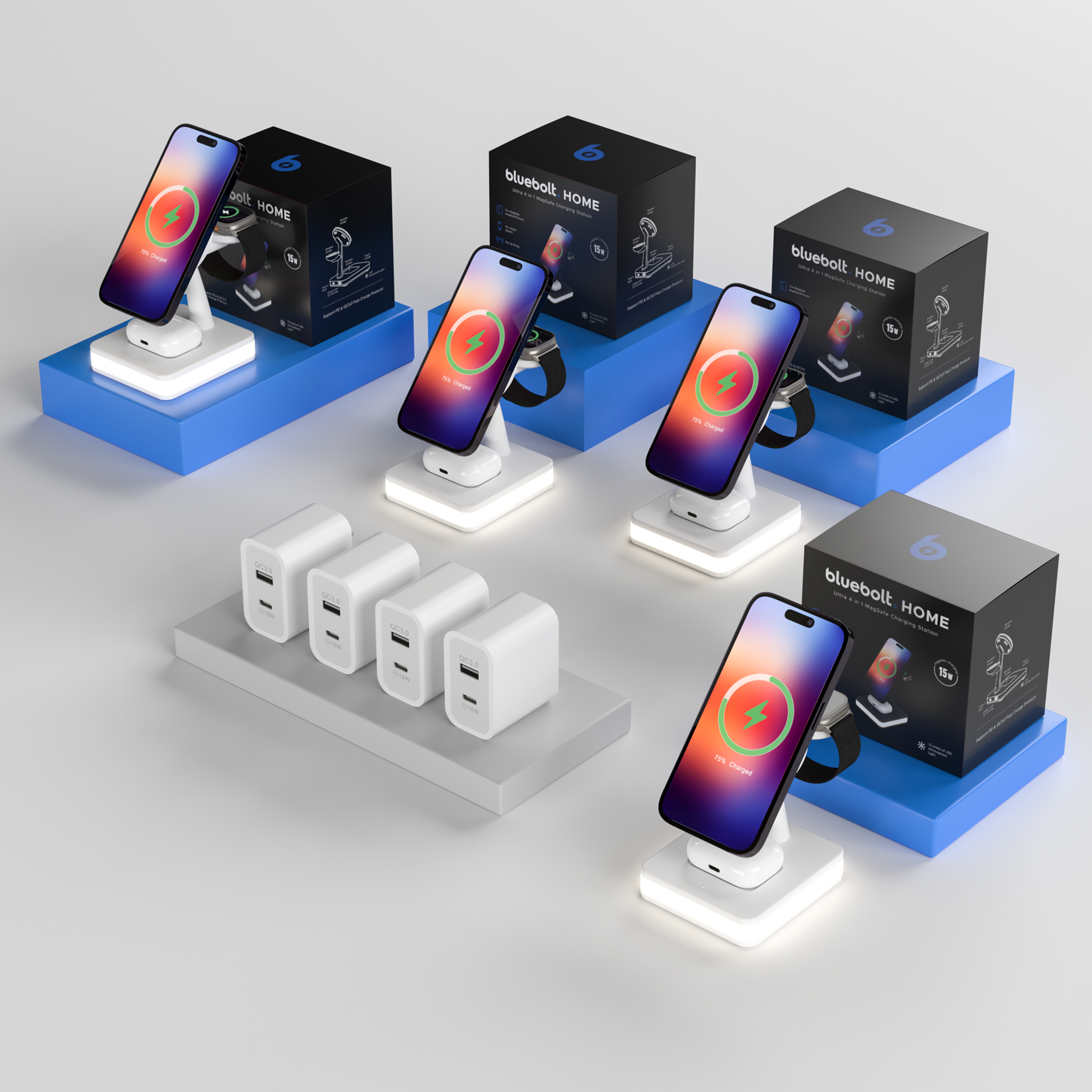 Ultra 4 in 1 MagSafe Kabellose Ladestation Familienbundle