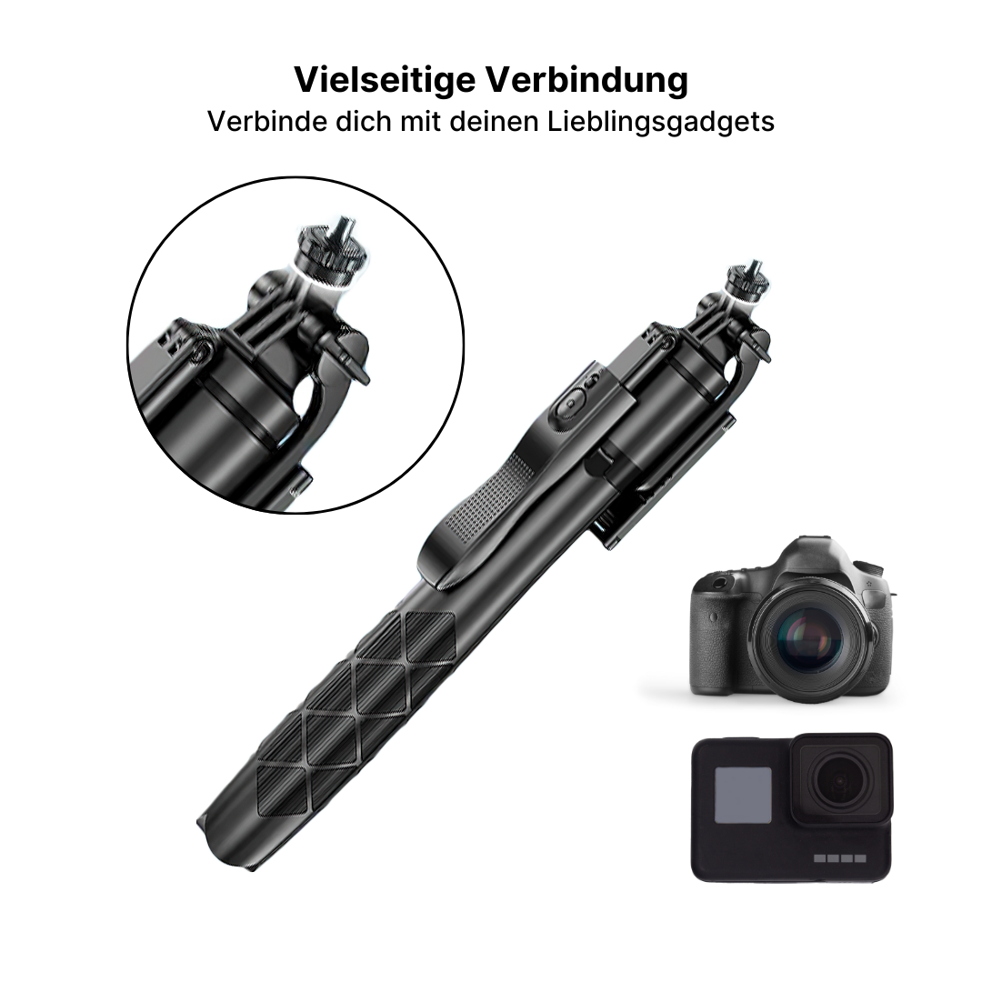 360° Panoramischer Handstativ-Selfie-Stick mit Fernbedienung für Mobiltelefone