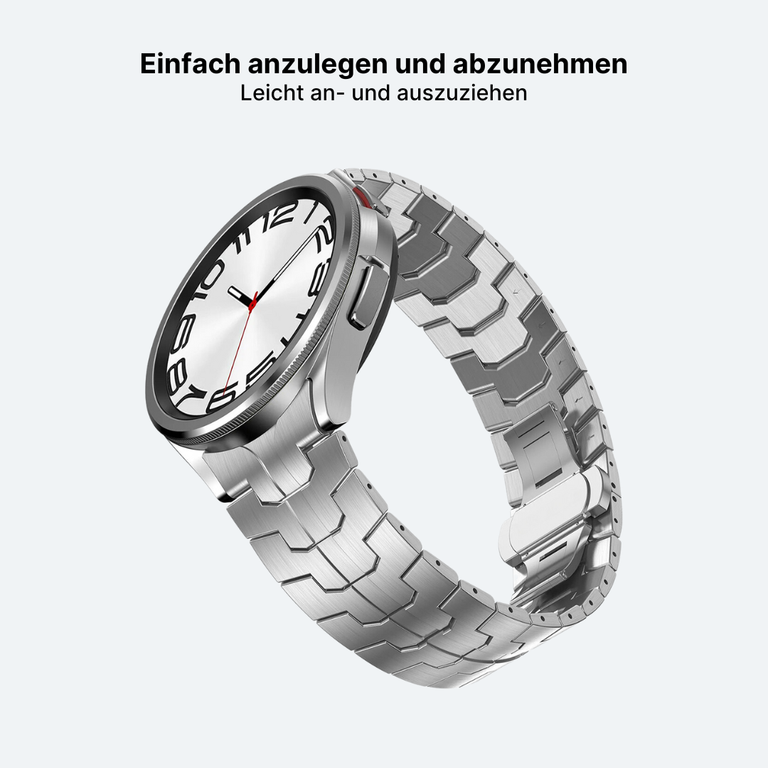 Metallband mit Schmetterlingsschließe für Samsung Watch