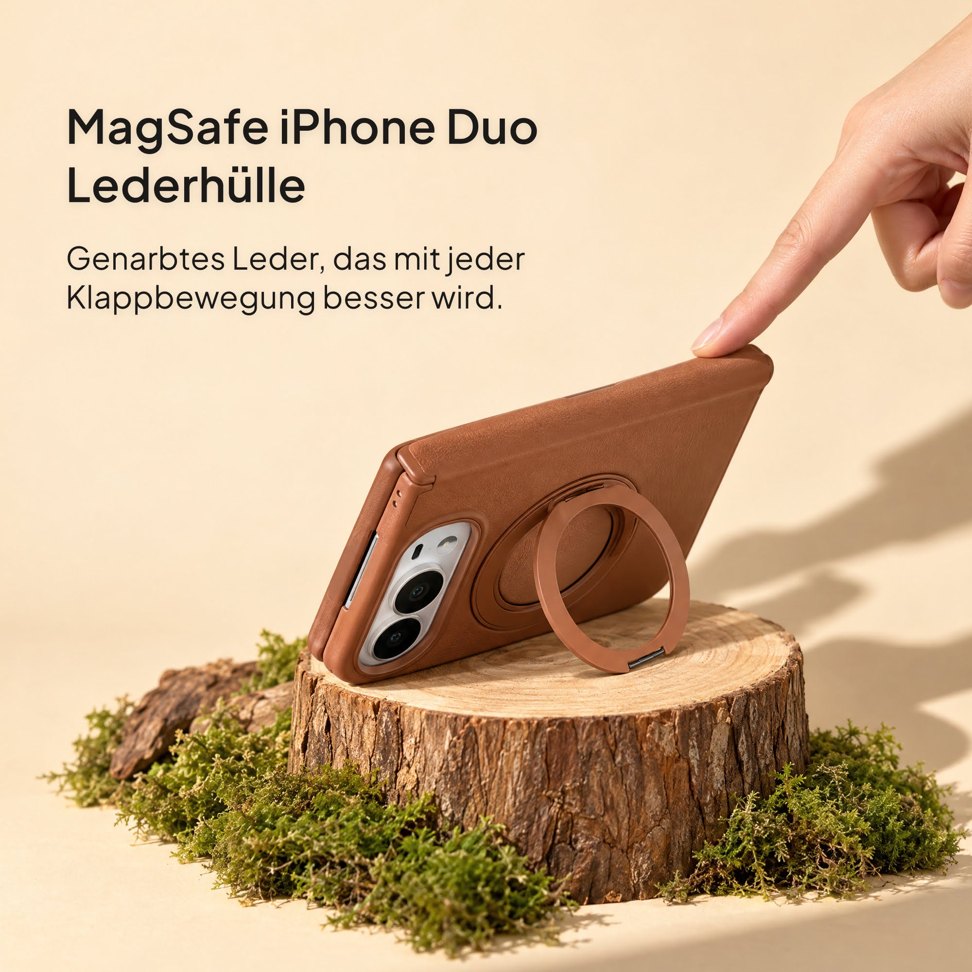MagSafe iPhone Duo Lederhülle