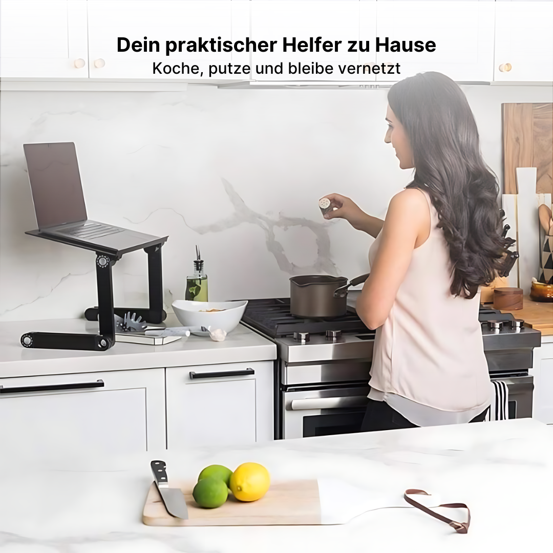 Aluminium-Laptopständer mit verstellbarem Regal