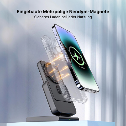 PowerMag 3-in-1 Magnetisches Kabelloses Ladegerät mit Ständer