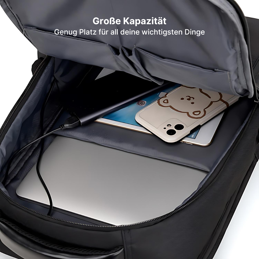 Nylon Business-Rucksack mit integriertem USB-Anschluss