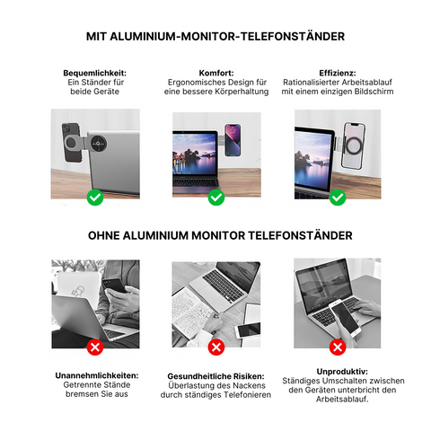 Aluminium Monitor-Handyständer