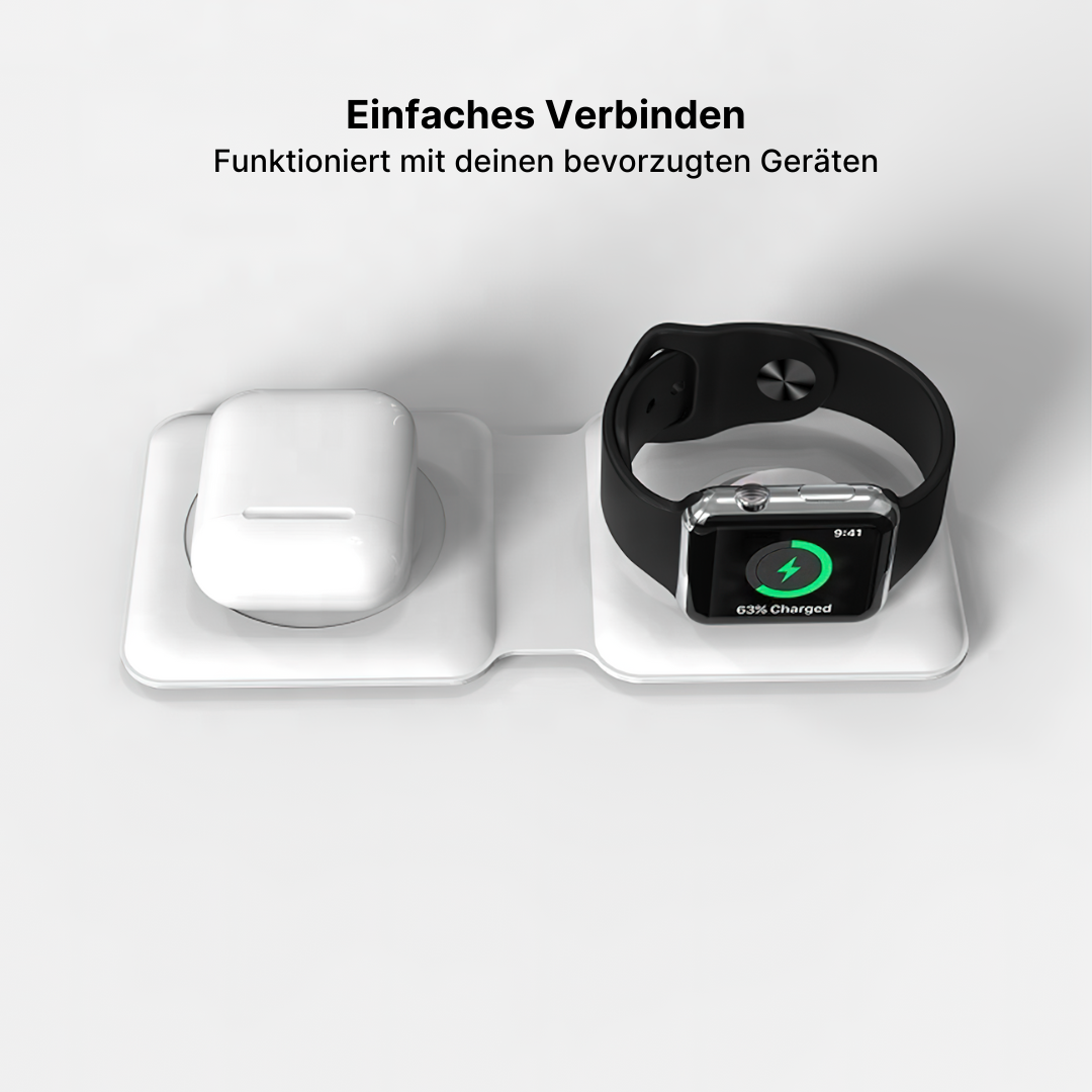 MagFold 2-in-1 Faltbares Dual Kabelloses Ladepad