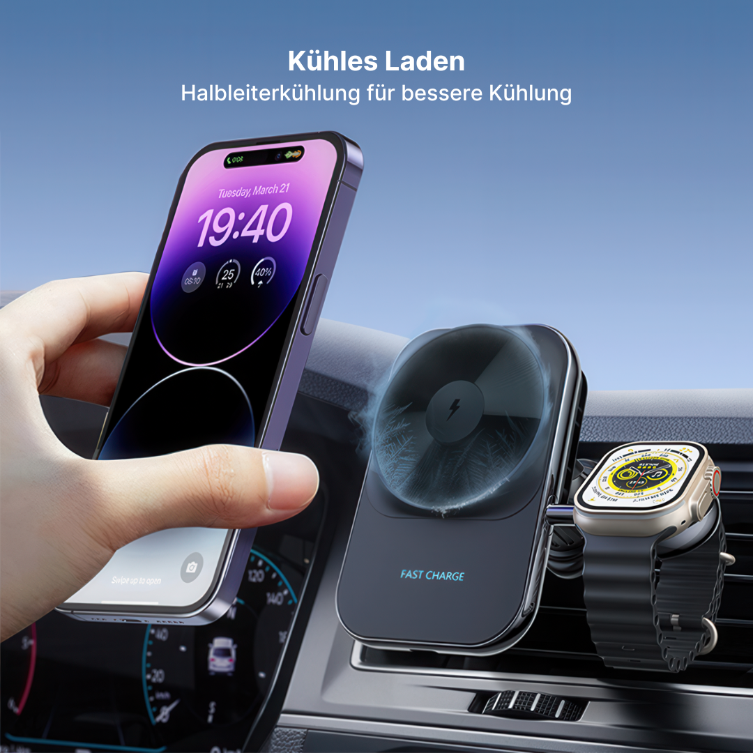 2 in 1 Auto-Ladegerät für Handy & Apple Watch mit Eiskühlung