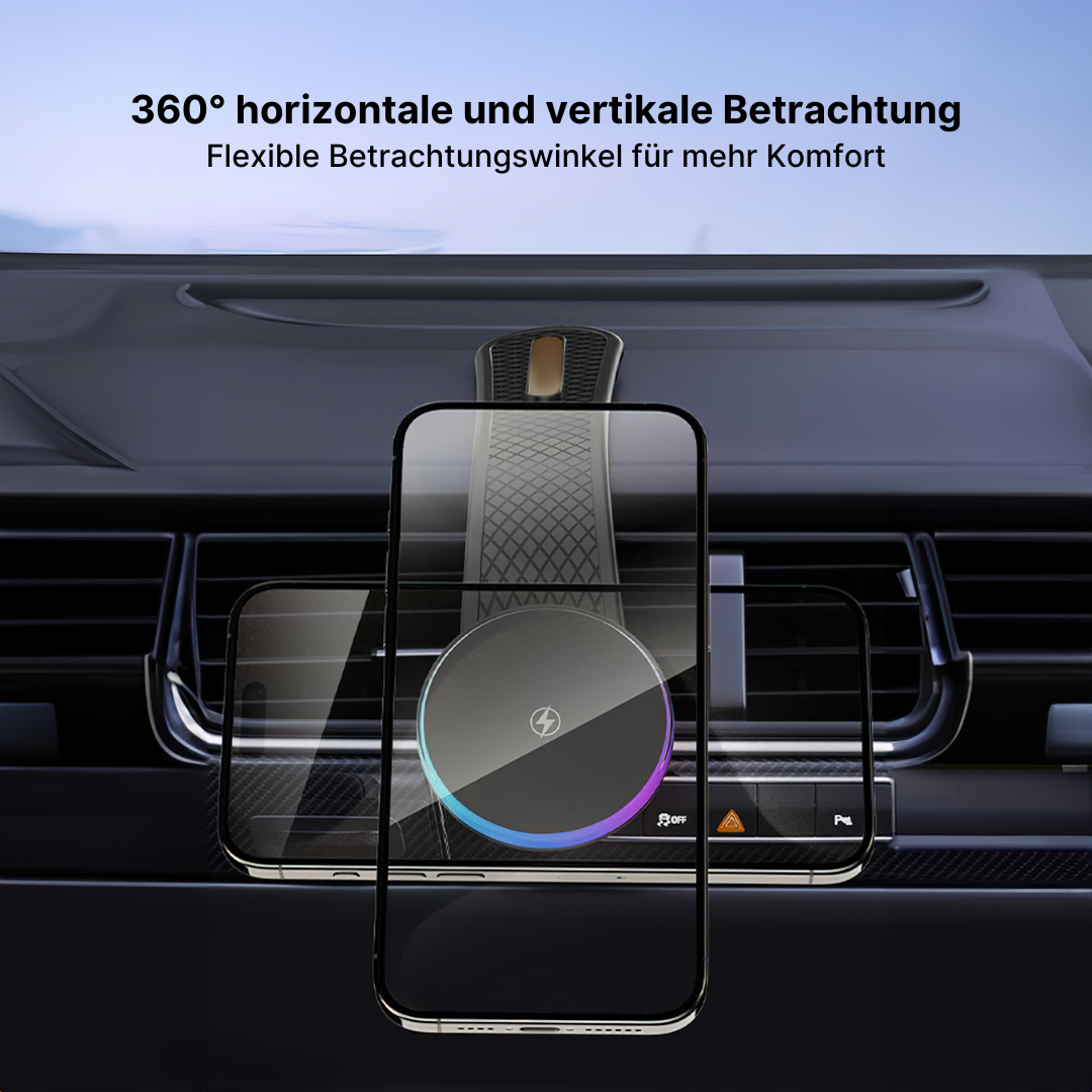 RGB-Autoladegerät Biegsamer Magnetischer Kabelloser Handy-Ladegerät