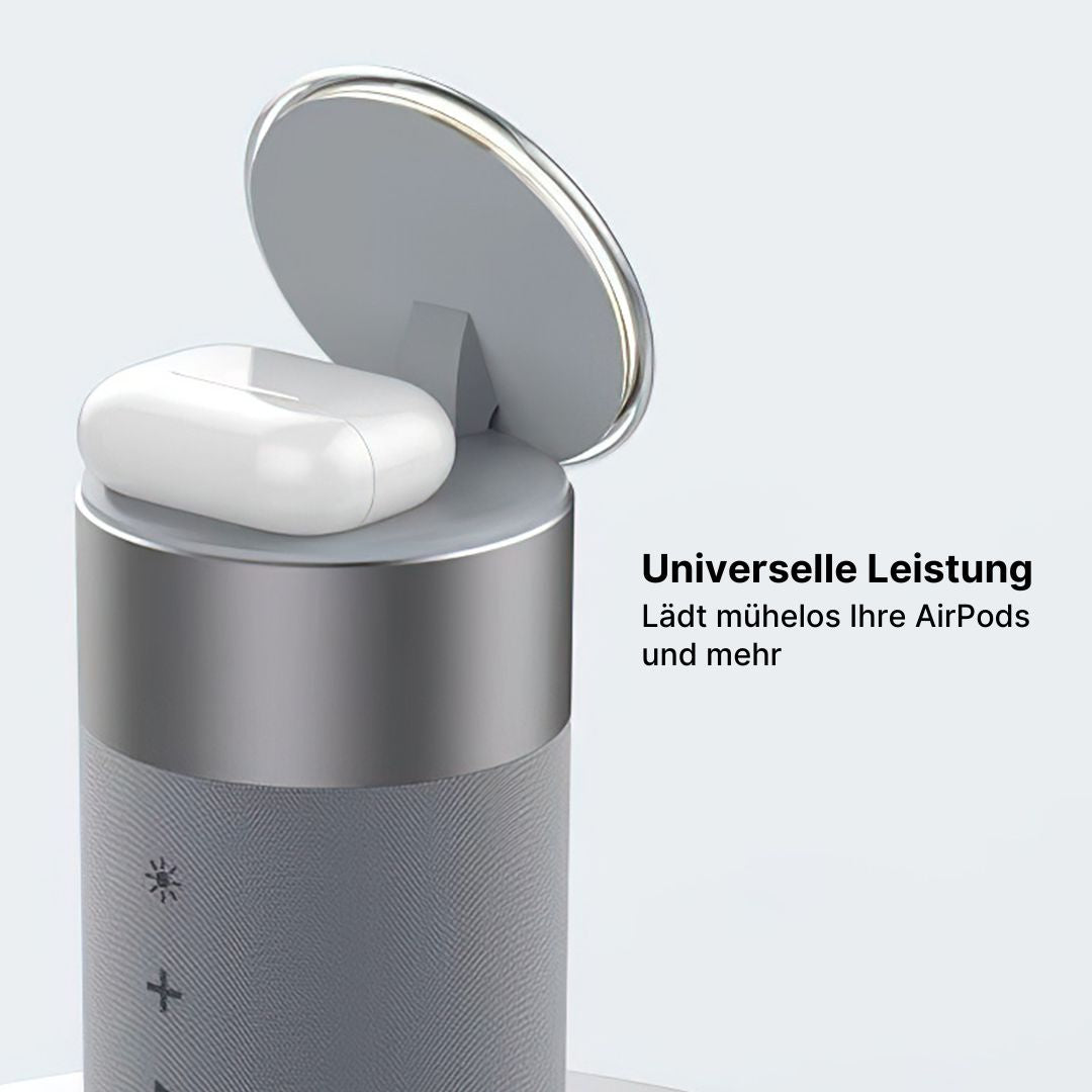 3-in-1 Kabelloses Ladegerät, Bluetooth-Lautsprecher & Nachtlicht
