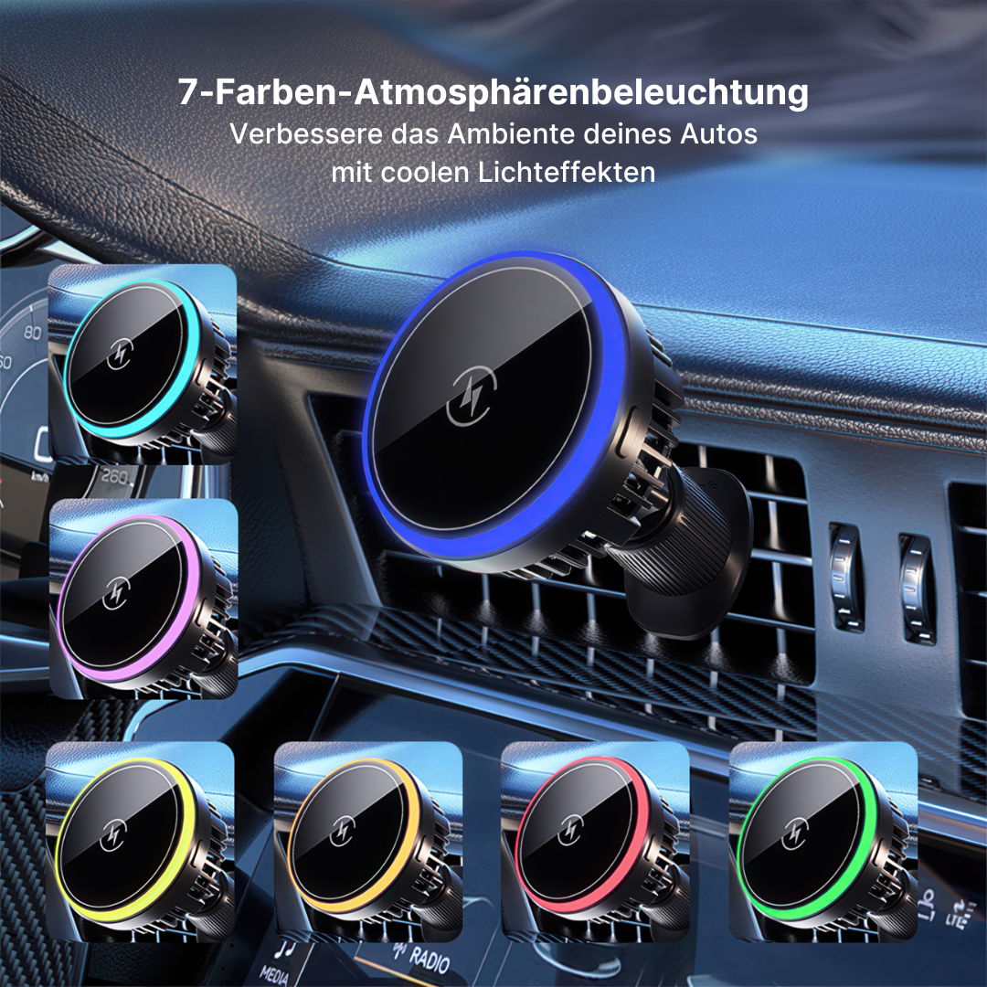 15W Schnellladegerät Magnetischer Kfz-Ladegerät mit Kühlung