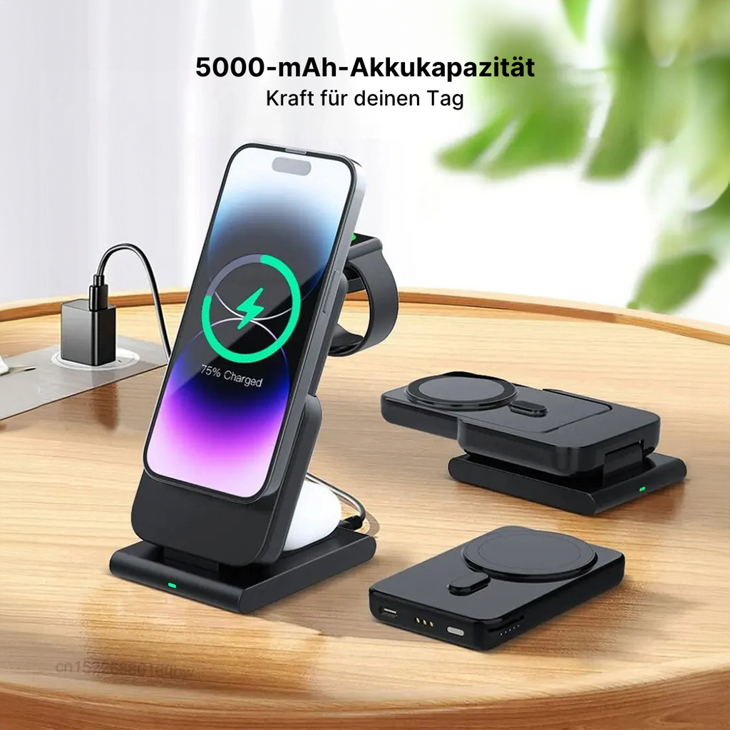 Cavn 3 In 1 Kabelloses Ladegerät PowerMag 3-in-1 Magnetisches Kabelloses Ladegerät mit Ständer