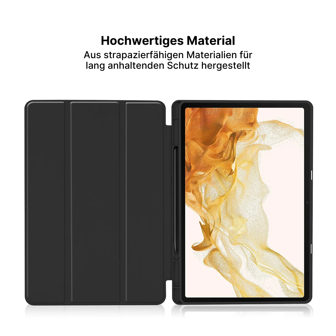 Schlanke und leichte Samsung Galaxy Tab-Hülle mit dreifach faltbarem Rollendesign
