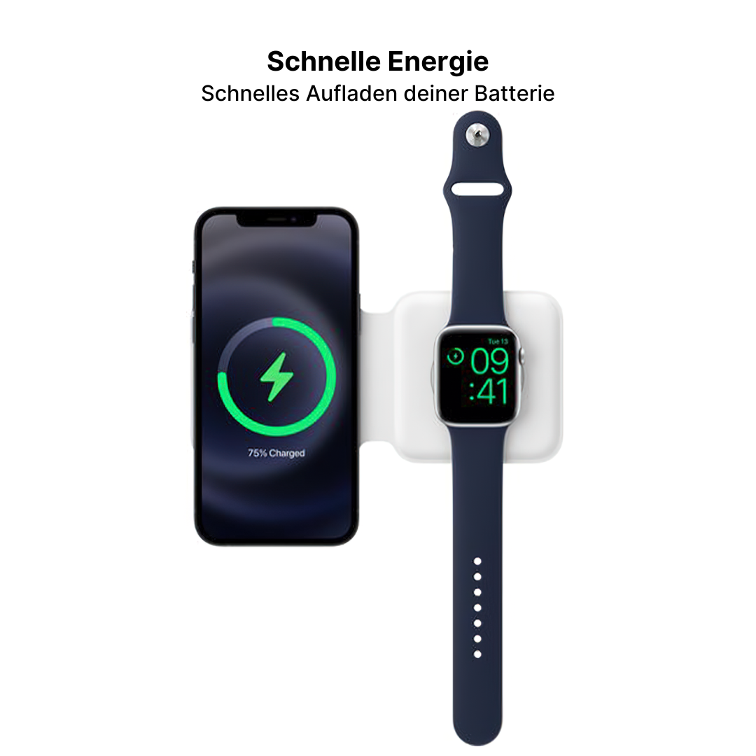 MagFold 2-in-1 Faltbares Dual Kabelloses Ladepad