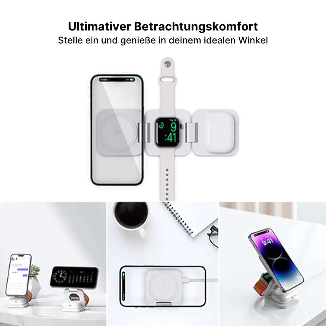 Trio 3-in-1 Faltbare Kabellose Ladestation