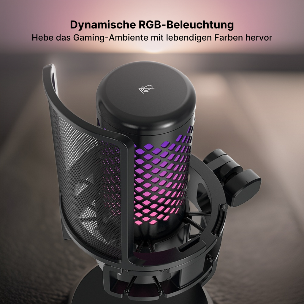 HD-Desktop-Mikrofon mit RGB-Beleuchtung