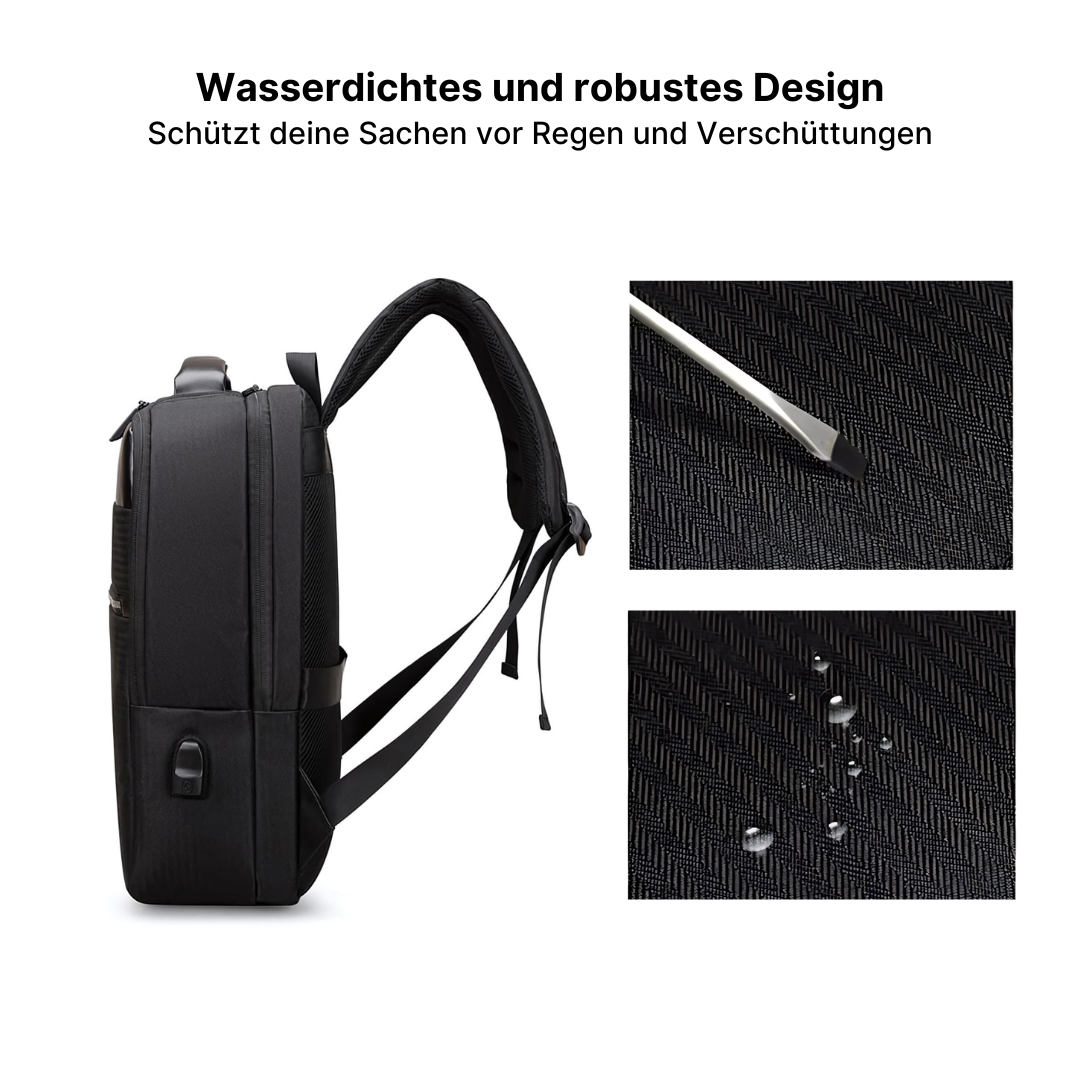 Nylon Business-Rucksack mit integriertem USB-Anschluss