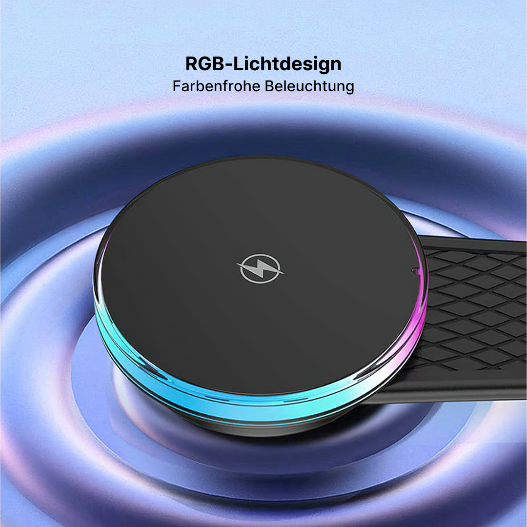 RGB-Autoladegerät Biegsamer Magnetischer Kabelloser Handy-Ladegerät