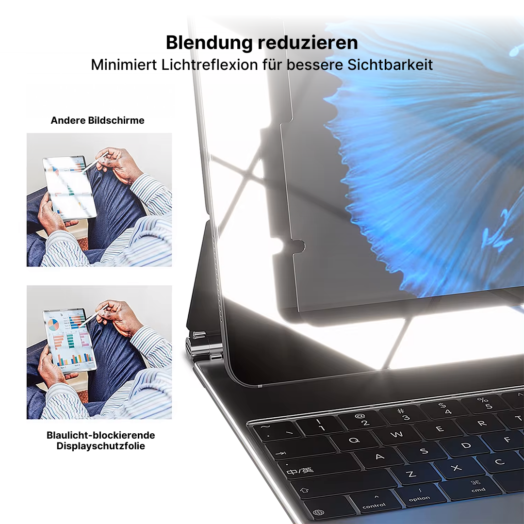 Blaulichtblockierender Bildschirmschutz für iPad