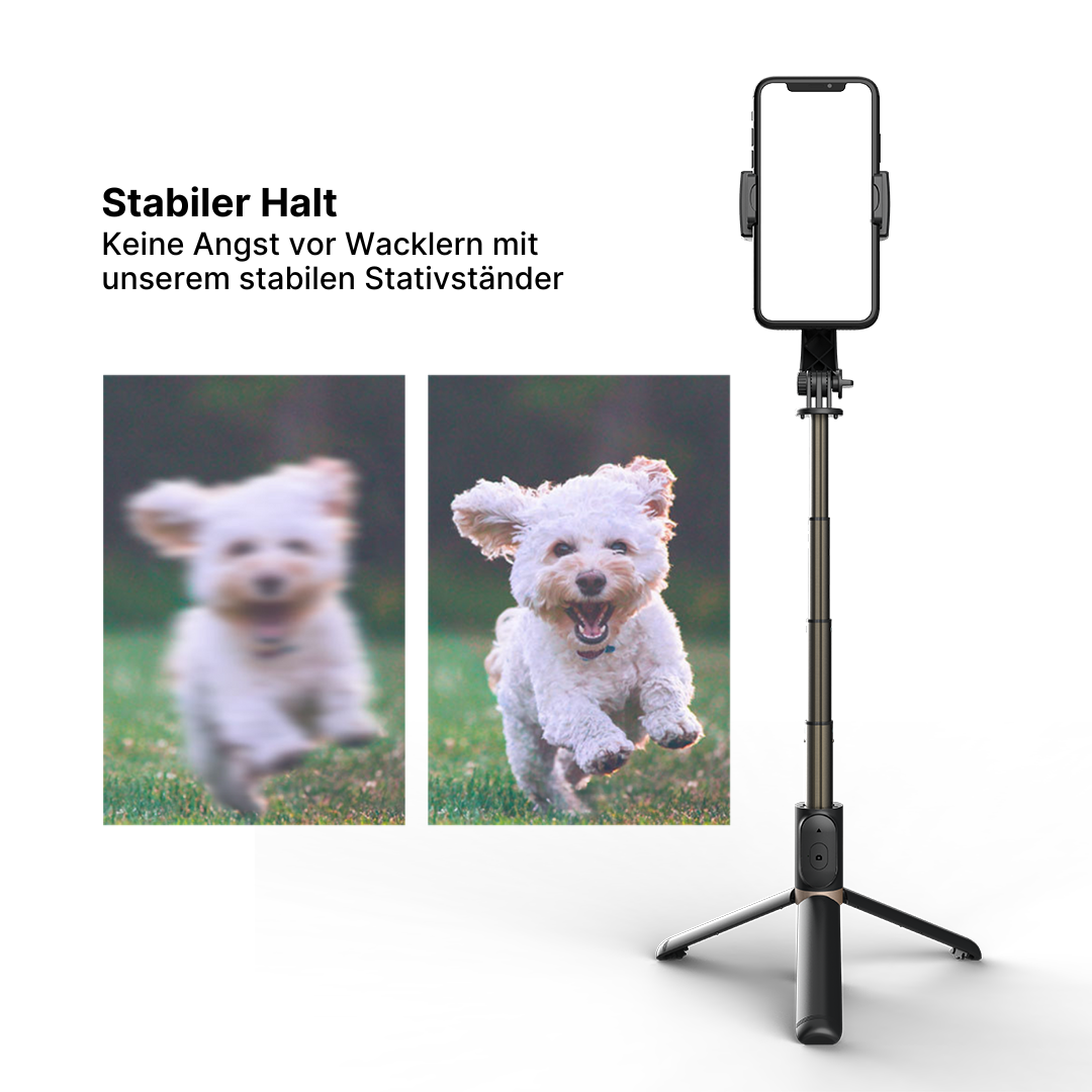 Drahtloses Bluetooth-Selfie-Stick-Stativ für Kreative