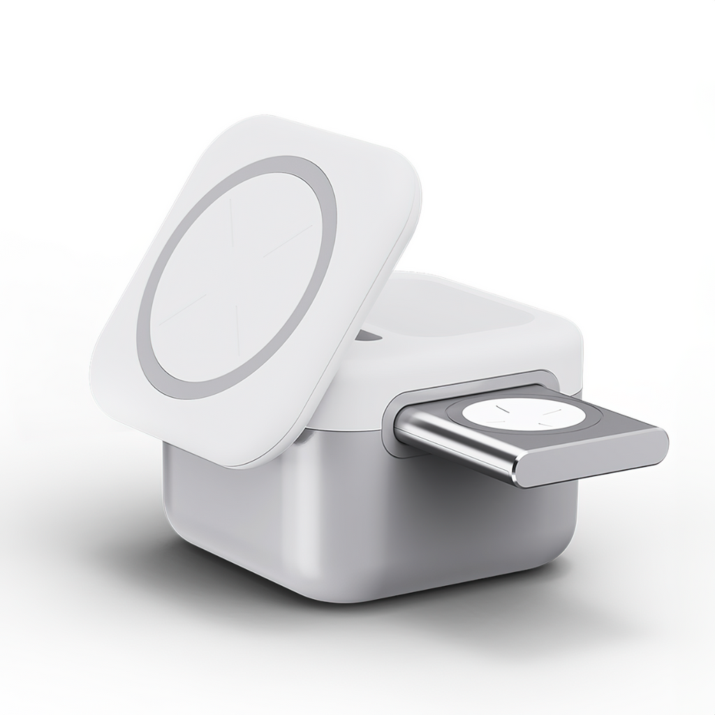 CubeMag 3-in-1 Magnetische Kabellose Ladestation für Apple und Android