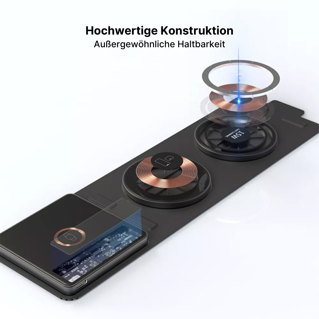 3-in-1 Kabelloses Ladegerät für Reisen