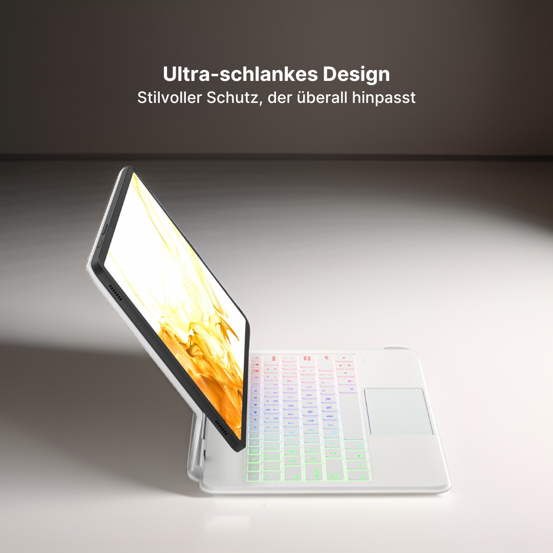 Astro - Kabellose Tastaturhülle mit Touchpad für Samsung Tab 12,4" & 11"
