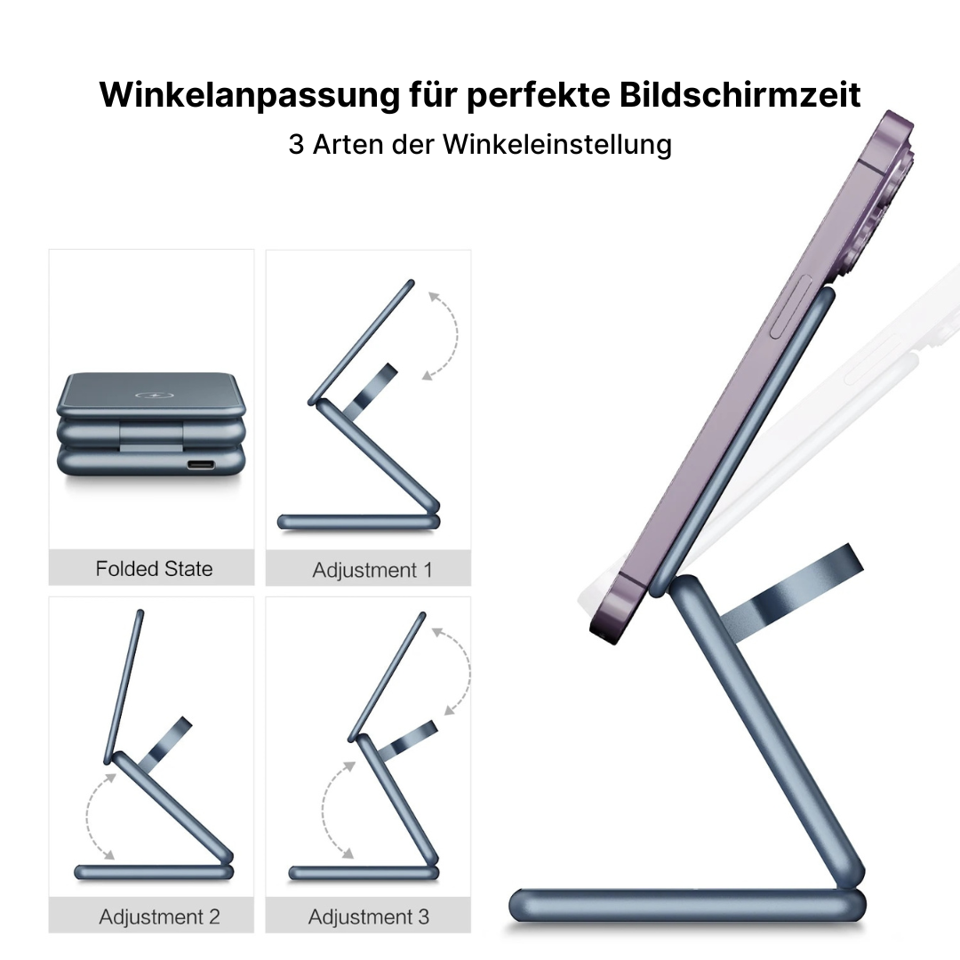 MagFold Pro 3-in-1 Aluminium Kabellose Ladestation