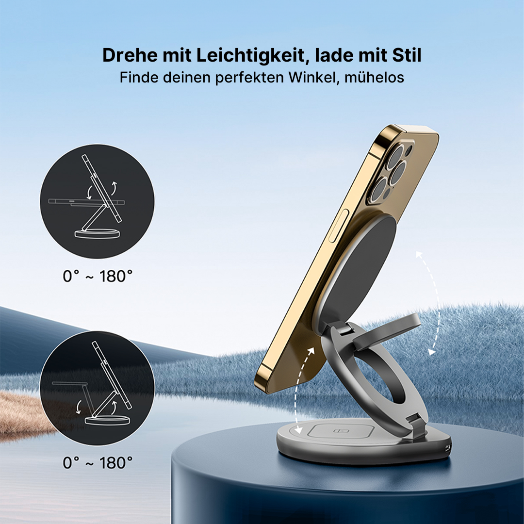 FlexCharge 3-in-1 Magnetisches Kabelloses Ladegerät