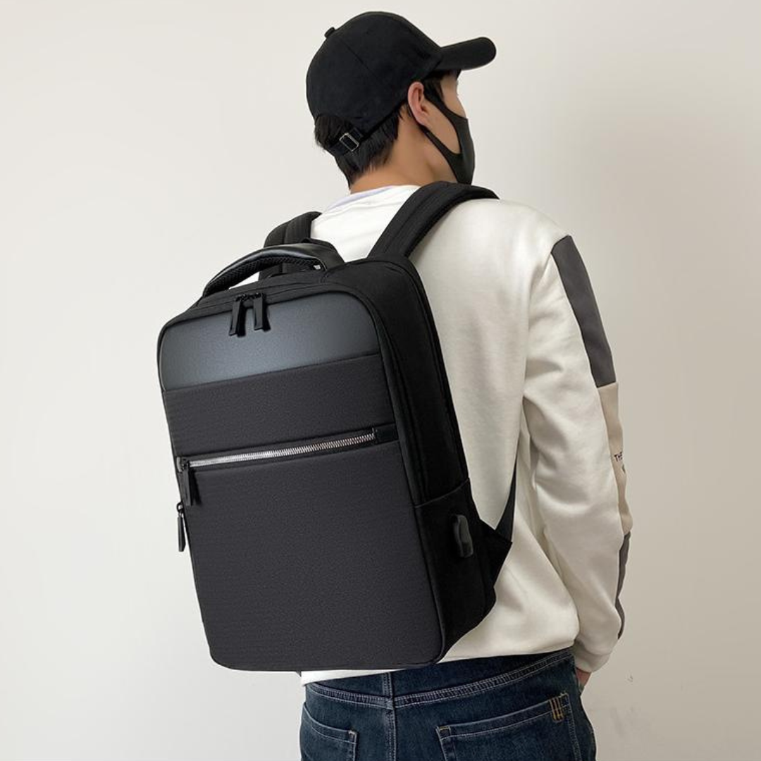 Nylon Business-Rucksack mit integriertem USB-Anschluss