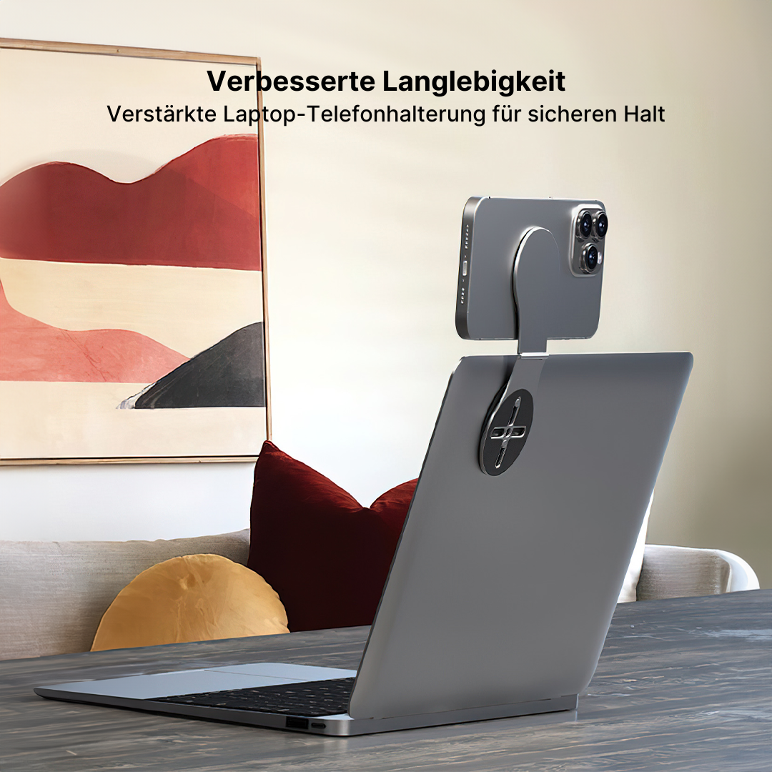 MagSafe Halterung für iPhone am Laptop