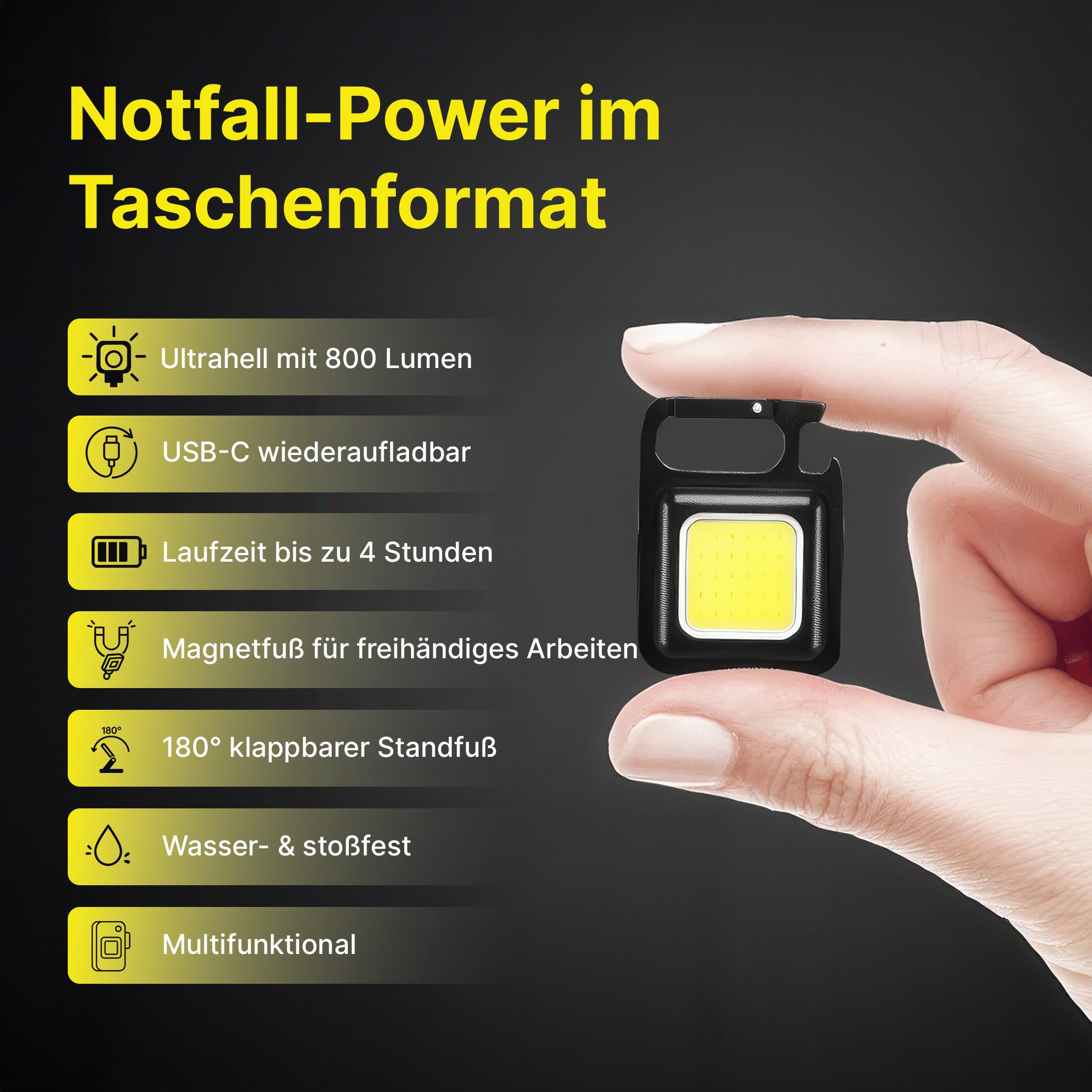 800 Lumen Mini LED Flutlicht