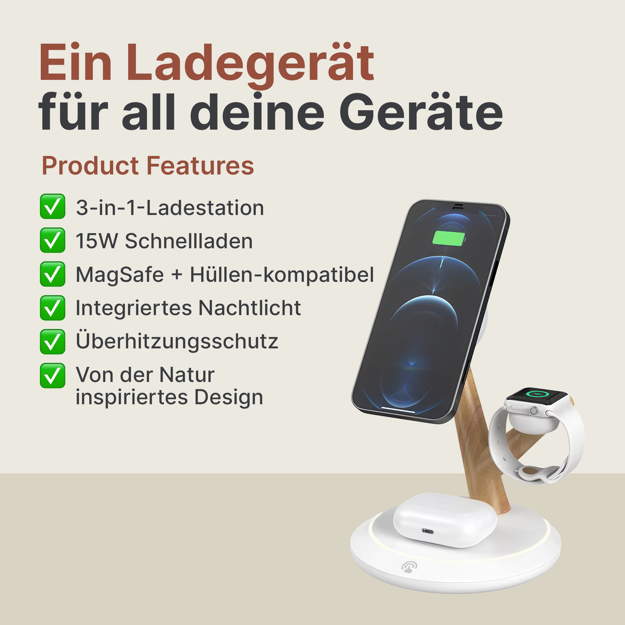 3-in-1 MagSafe Ladebaum