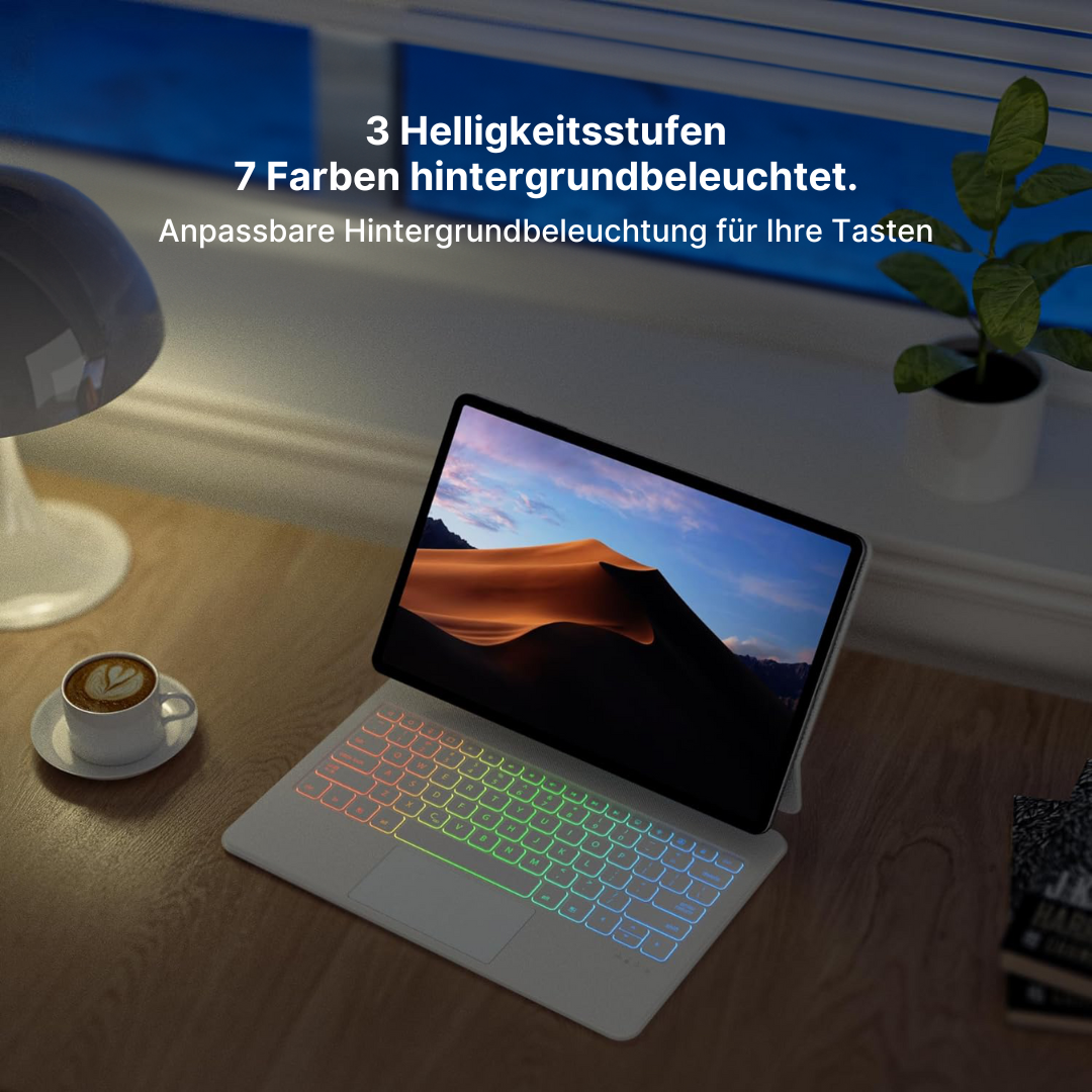 Astro - Kabellose Tastaturhülle mit Touchpad für Samsung Tab 12,4" & 11"