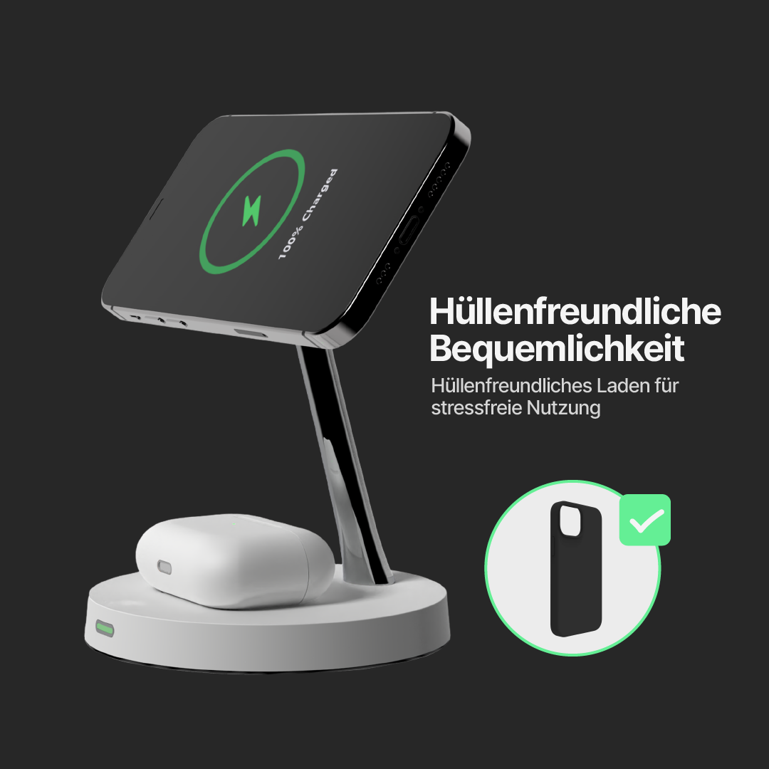 2 in 1 Kabellose Ladestation