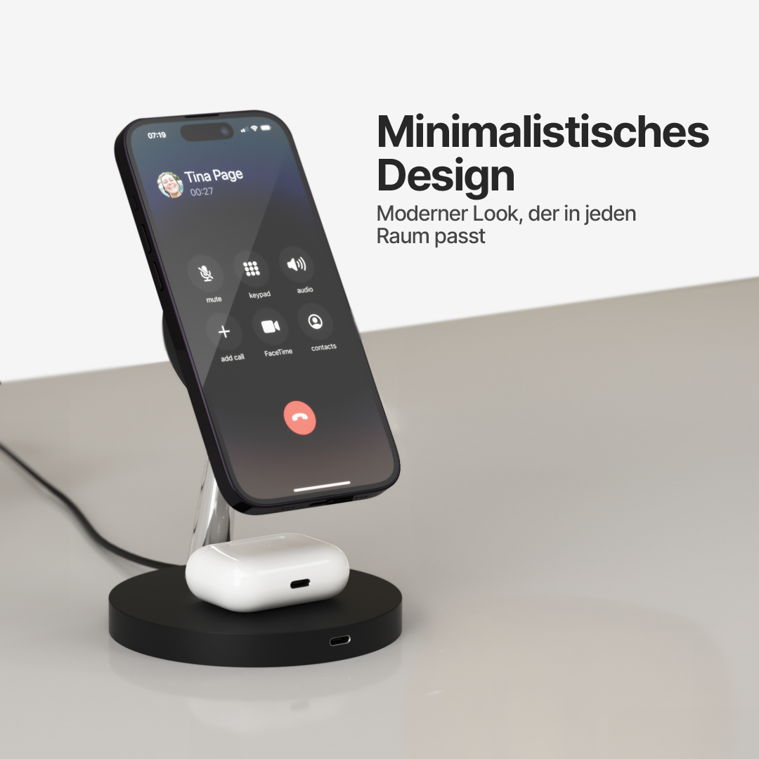 2 in 1 Kabellose Ladestation