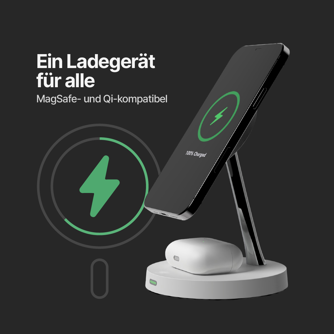 2 in 1 Kabellose Ladestation