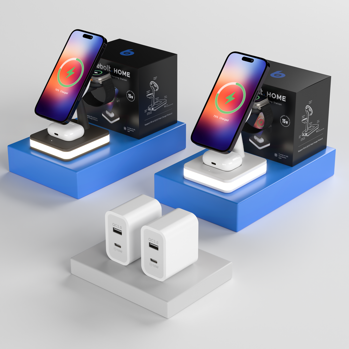 Ultra 4 in 1 MagSafe Kabellose Ladestation Doppelbundle