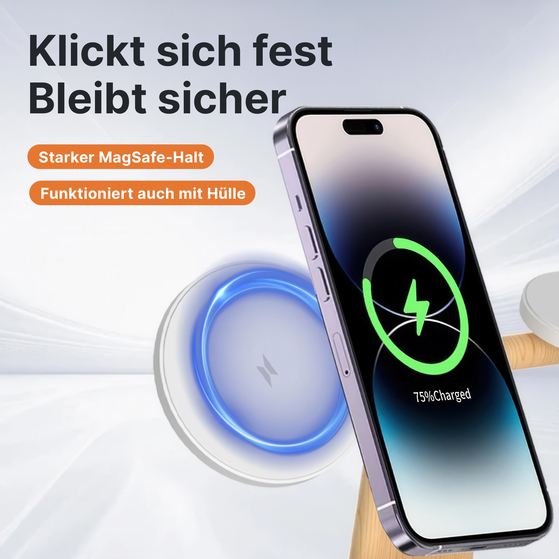 3-in-1 MagSafe Wireless Charger mit Nachtlampe