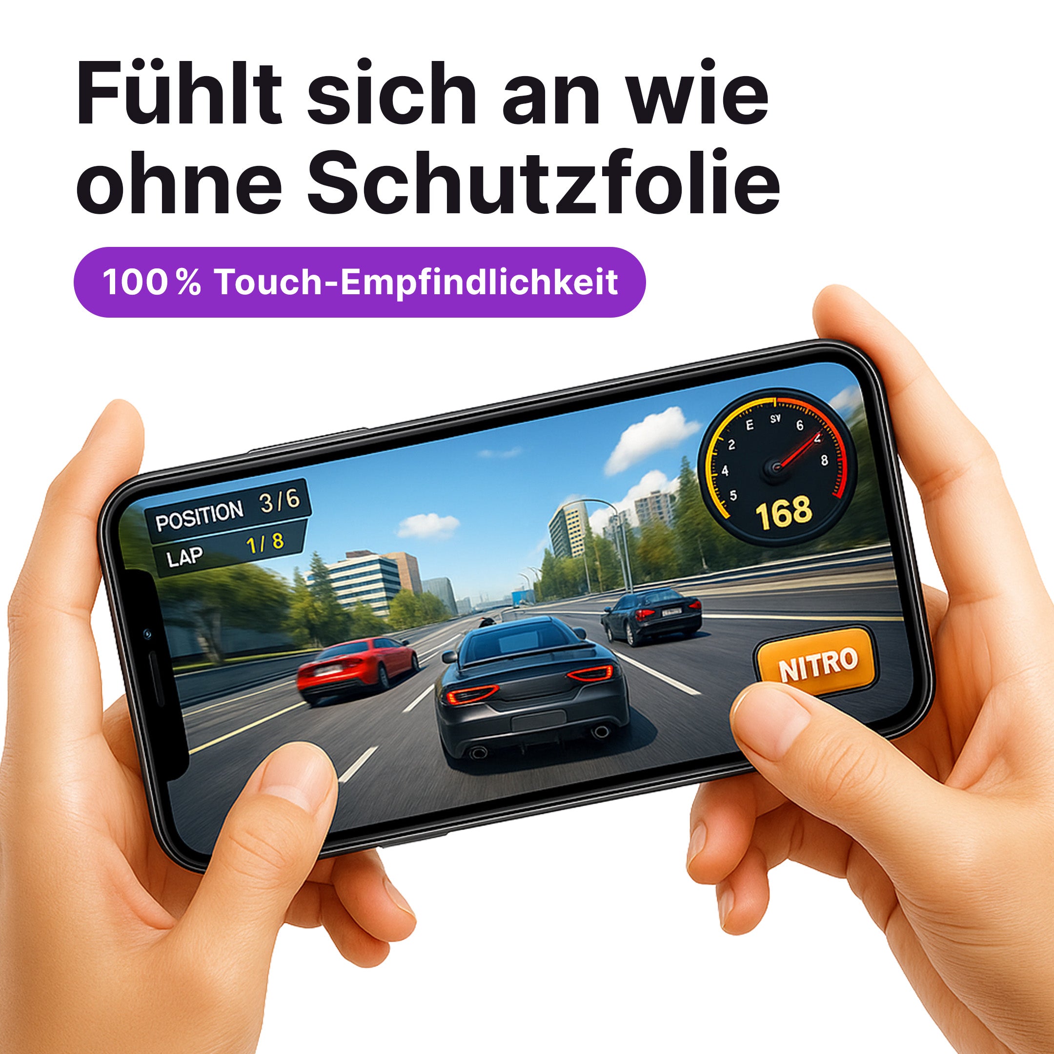 iPhone Sichtschutz-Glas-Displayschutz