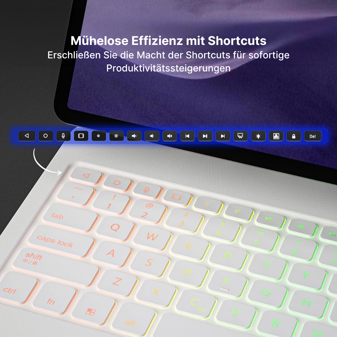 Astro - Kabellose Tastaturhülle mit Touchpad für Samsung Tab 12,4" & 11"