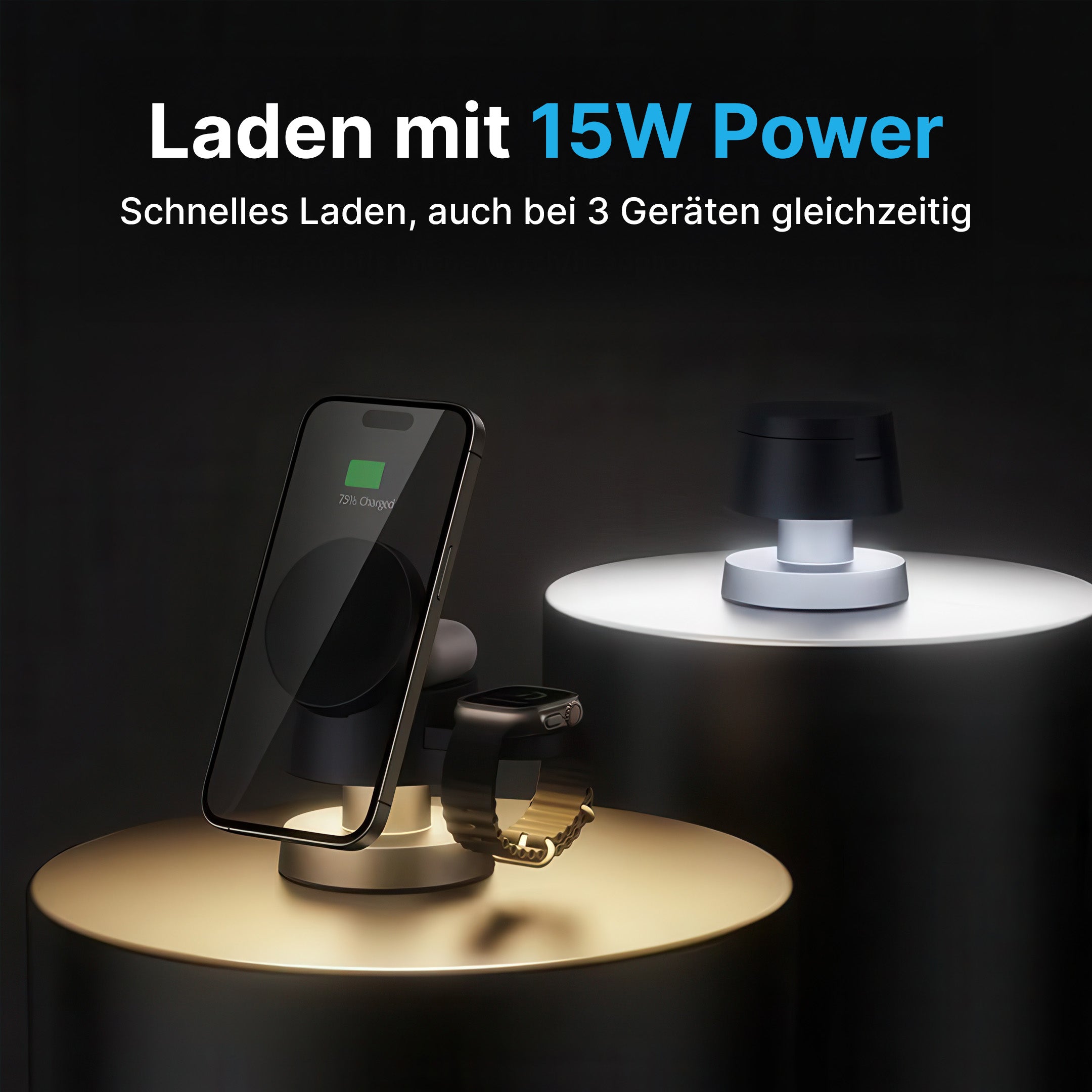 fahrradbeleuchtung mit ladestation 3 in 1 MagSafe-Ladestation mit LED-Licht – BlueBolt Chargers EU