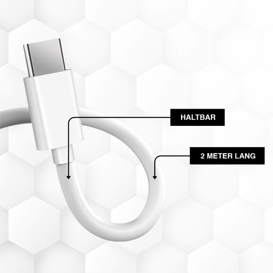 Schnellladendes USB Typ-C zu Typ-C Stromkabel (2 Meter)