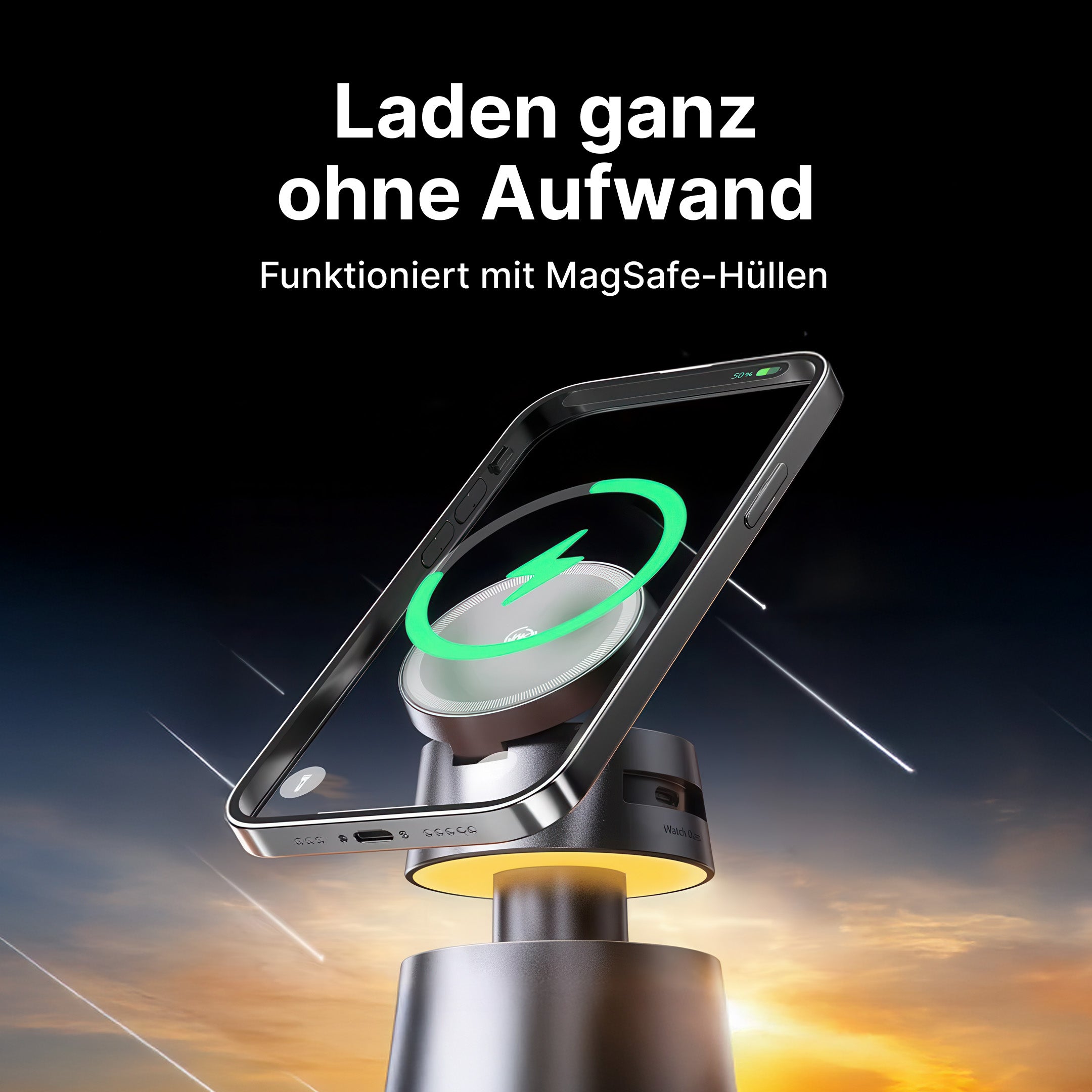 3 in 1 MagSafe-Ladestation mit LED-Licht