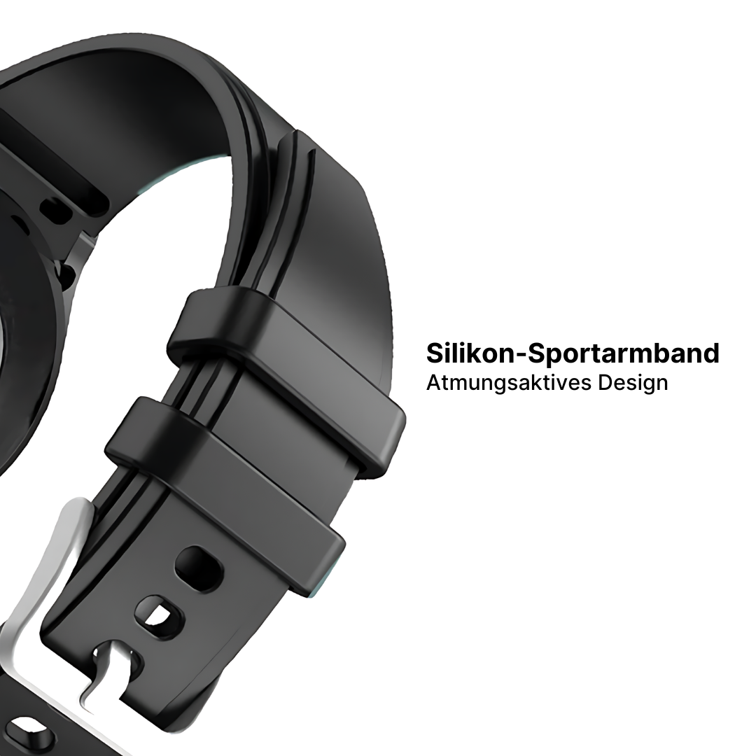 Samsung Galaxy Watch Silikon Sport Armband, Gehärtetes Glas