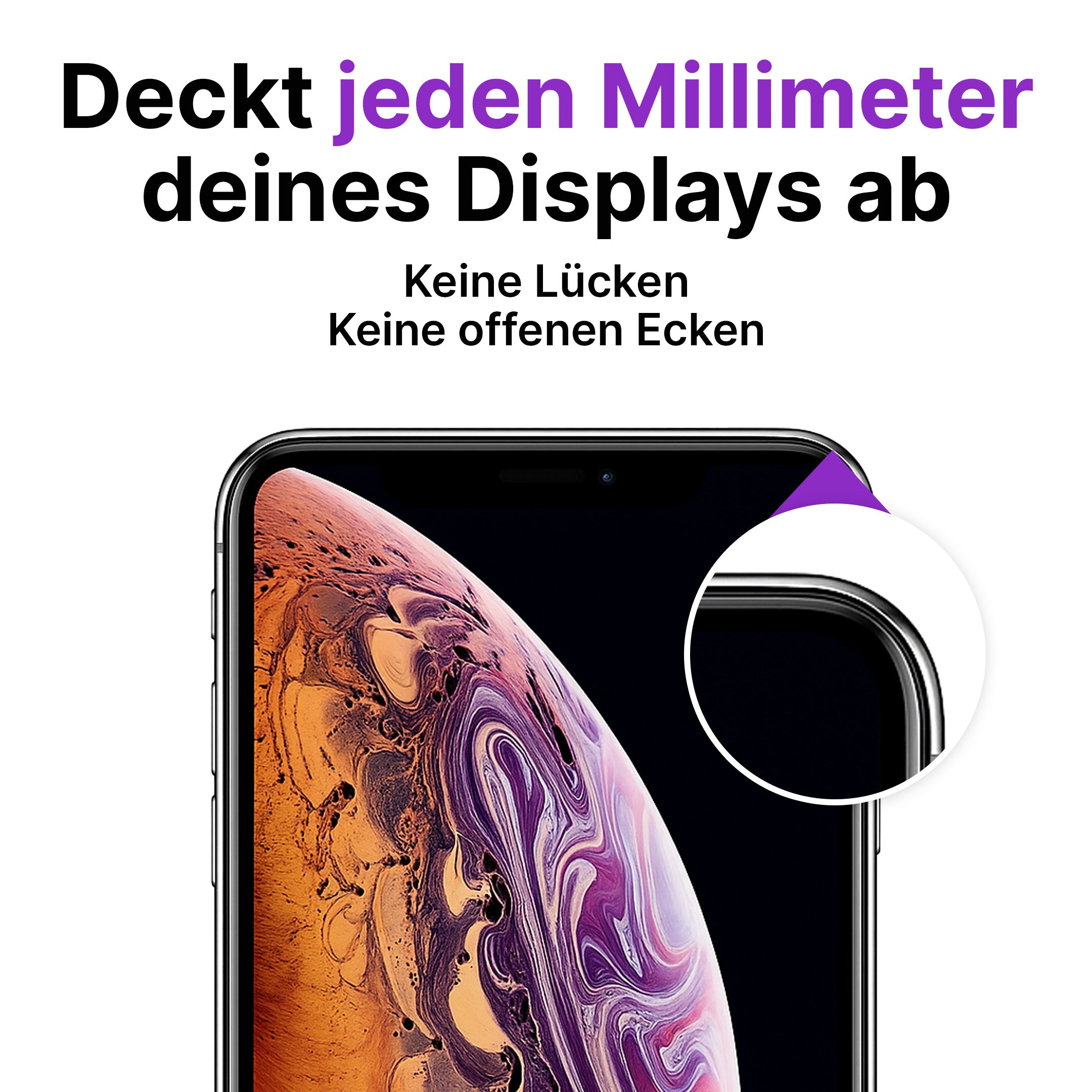 iPhone Sichtschutz-Glas-Displayschutz