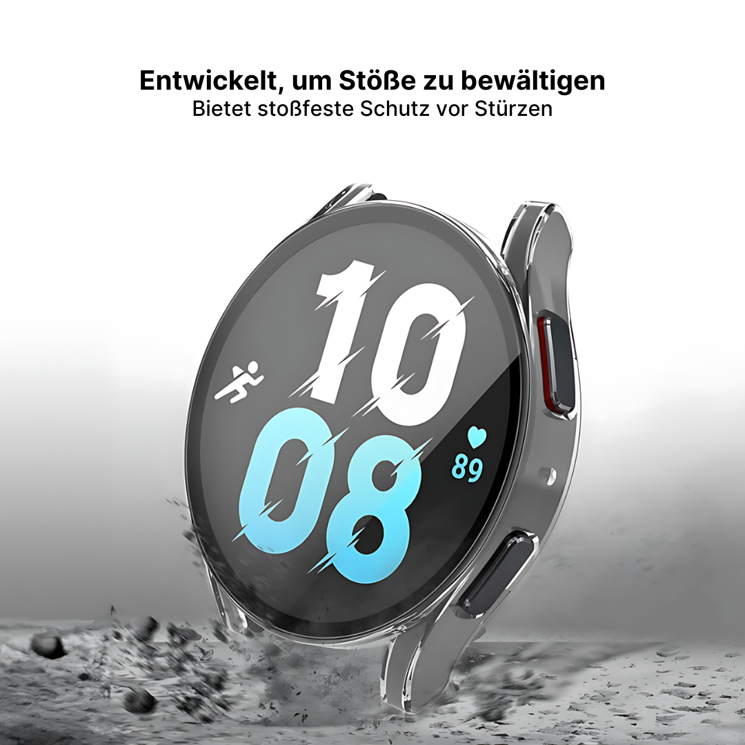 Samsung Galaxy Watch Silikon Sport Armband, Gehärtetes Glas