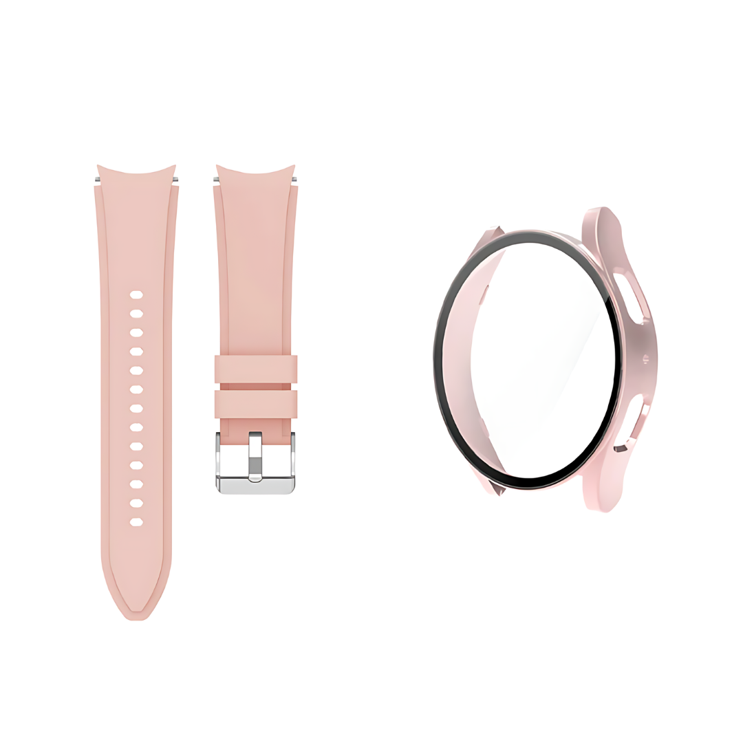 Samsung Galaxy Watch Silikon Sport Armband, Gehärtetes Glas