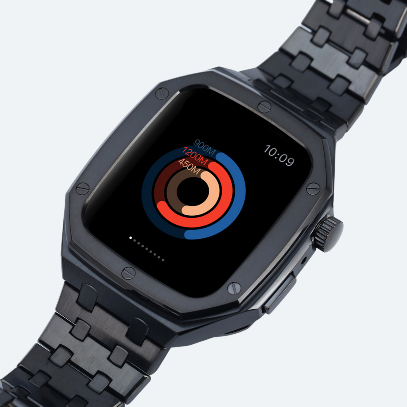 Edelstahlgehäuse und -armband für die Apple Watch