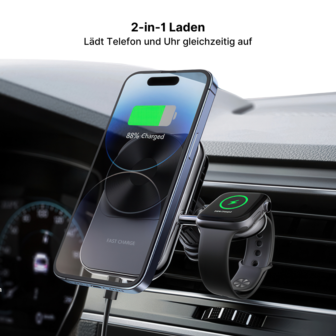 2 in 1 Auto-Ladegerät für Handy & Apple Watch mit Eiskühlung