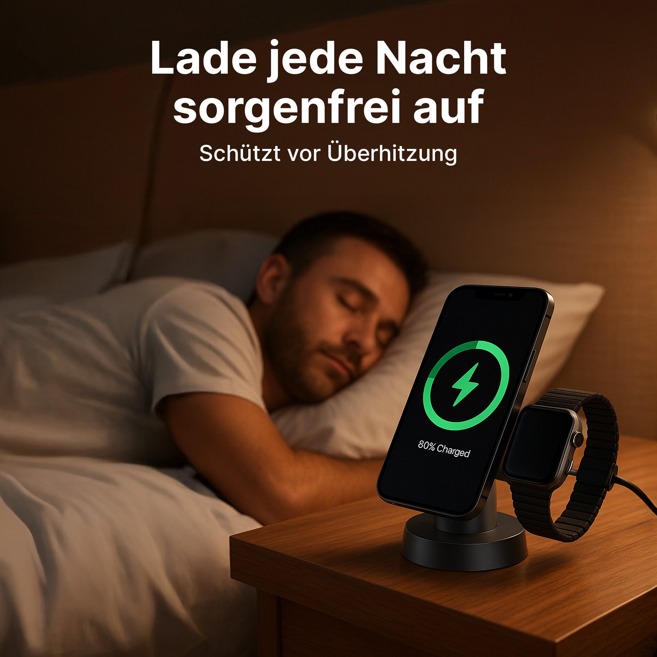 3 in 1 MagSafe-Ladestation mit LED-Licht